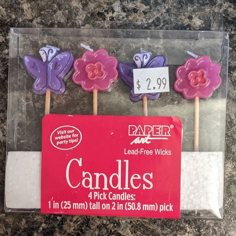 NIP 🌺🦋 Flower & Butterfly 🦋🌺 Cake Candles